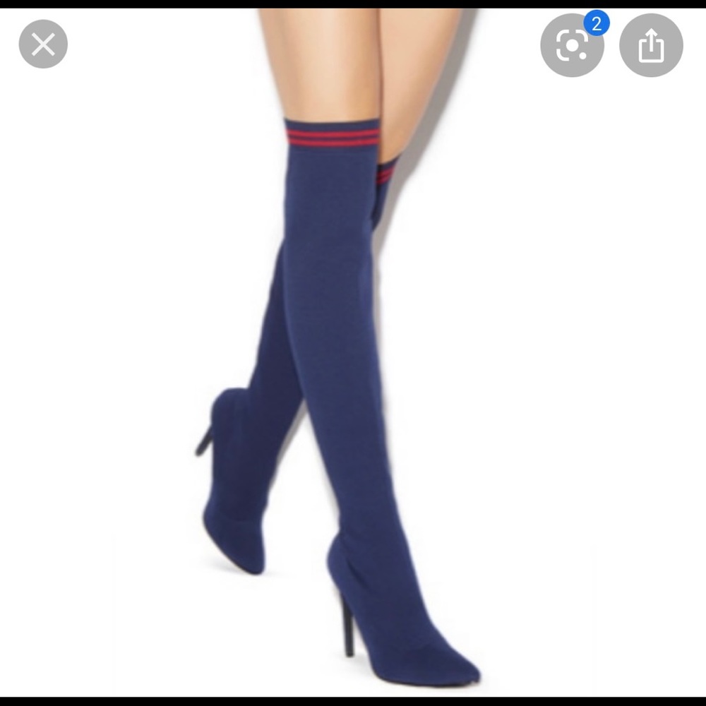 Stretch stiletto knee high boot